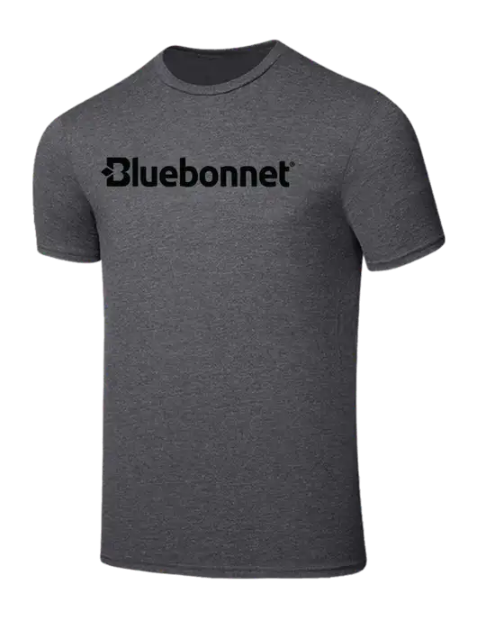 Seriously Soft Heathered Charcoal T-Shirt w/Bluebonnet Logo