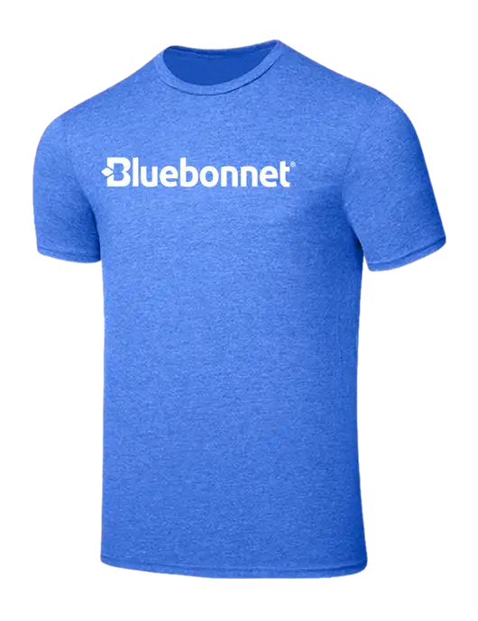 Seriously Soft Heathered Royal T-Shirt w/Bluebonnet Logo
