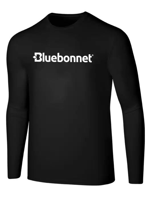 Seriously Soft Black Long Sleeve T-Shirt w/Bluebonnet Logo