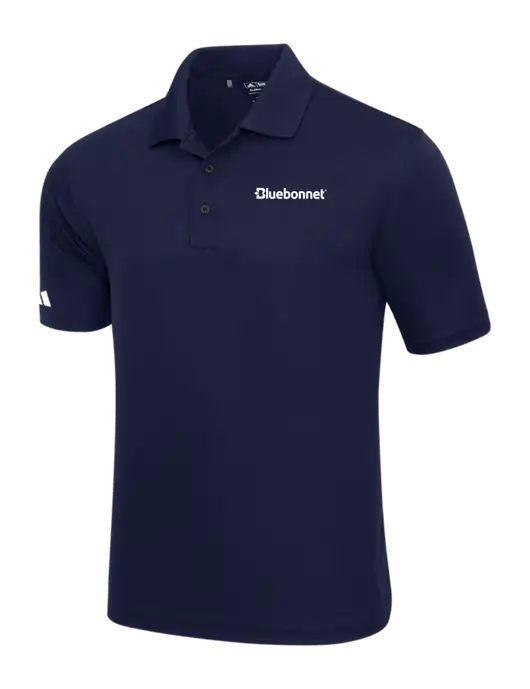 Adidas Navy Basic Sport Polo w/Bluebonnet Logo