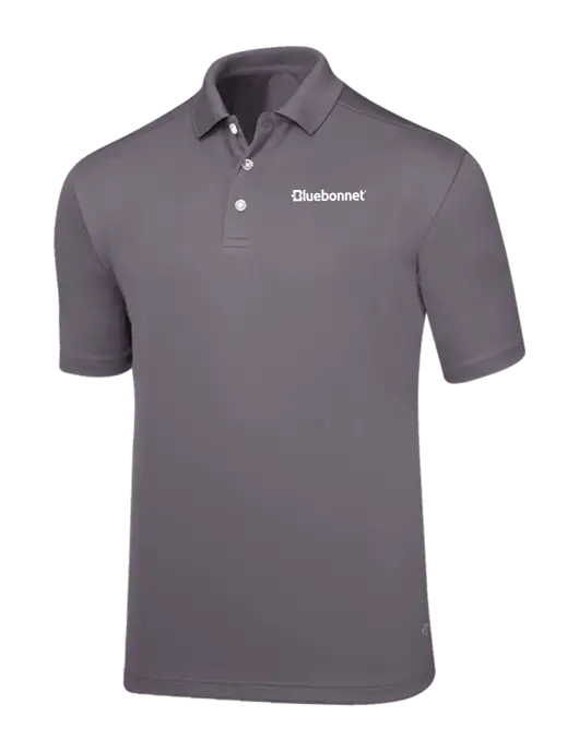 Callaway Core Medium Grey Performance Polo w/Bluebonnet Logo