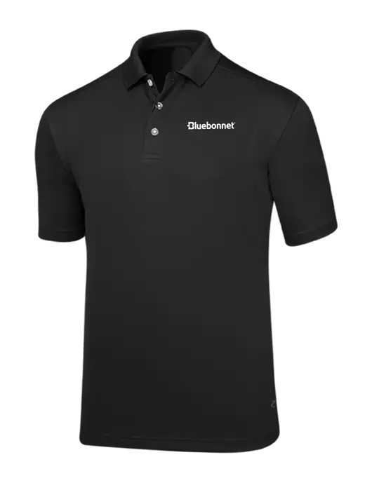 Callaway Core Black Performance Polo w/Bluebonnet Logo