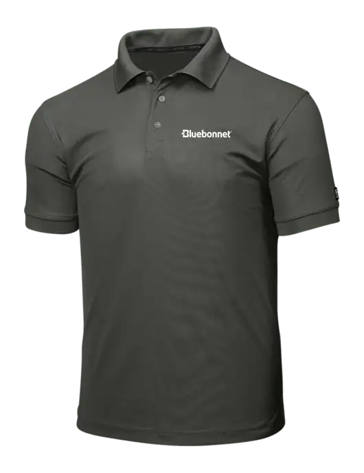 OGIO Medium Grey Caliber 2.0 Polo w/Bluebonnet Logo