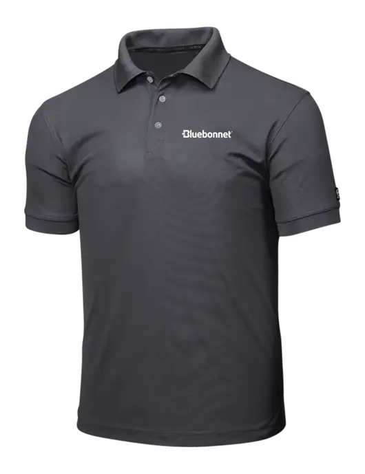 OGIO Charcoal Grey Caliber 2.0 Polo w/Bluebonnet Logo