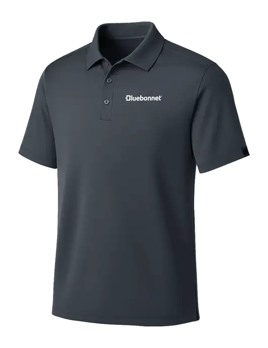 OGIO Dark Grey Framework Polo w/Bluebonnet Logo