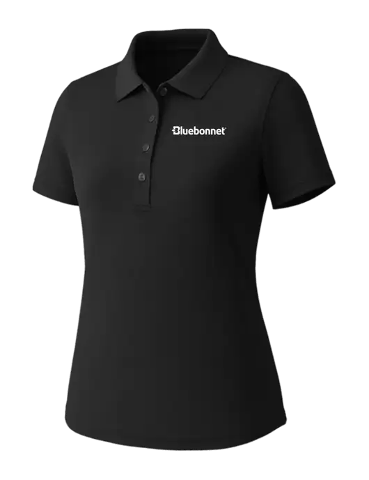 Callaway Womens Core Black Performance Polo w/Bluebonnet Logo