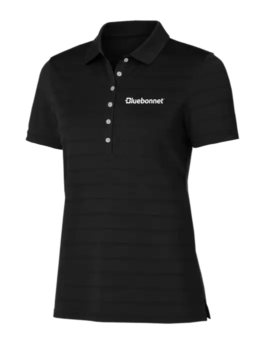 Callaway Womens Black Ventilated Polo w/Bluebonnet Logo