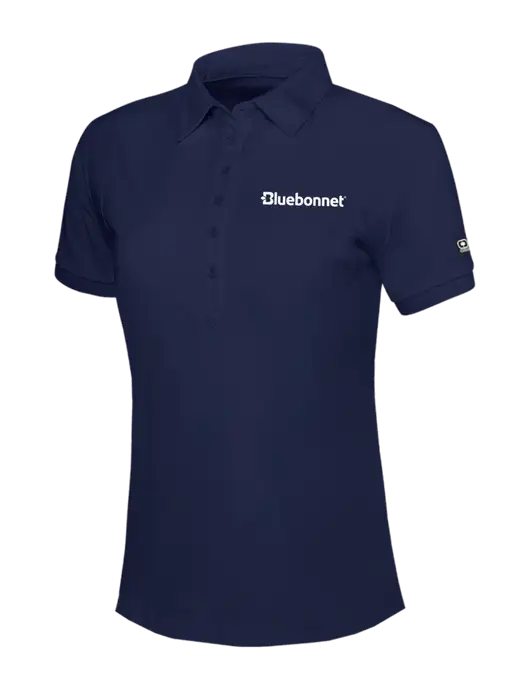 OGIO Womens Navy Jewel Polo w/Bluebonnet Logo
