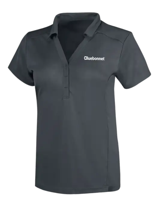 OGIO Dark Grey Womens Framework Polo w/Bluebonnet Logo