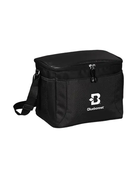 12 Can Black/Black Cube Cooler  w/Bluebonnet Logo