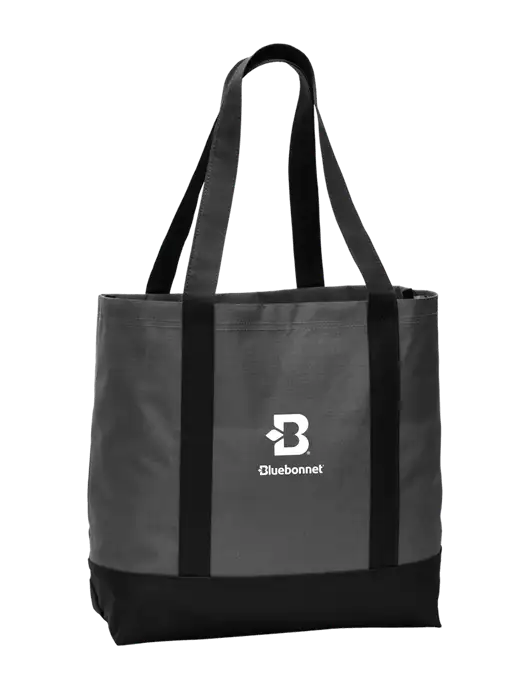 Carryall Charcoal/Black Day Tote Dark w/Bluebonnet Logo