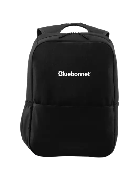Access Square Laptop Black Backpack w/Bluebonnet Logo