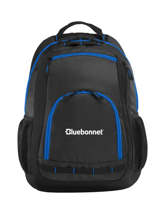 Xtreme Black/Dark Grey/Royal Blue Backpack w/Bluebonnet Logo