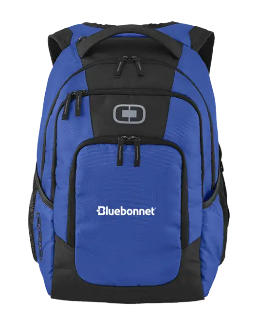 OGIO Cobalt Logan Laptop Backpack
 w/Bluebonnet Logo