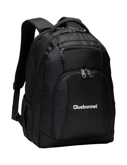 Commuter Black Laptop Backpack w/Bluebonnet Logo
